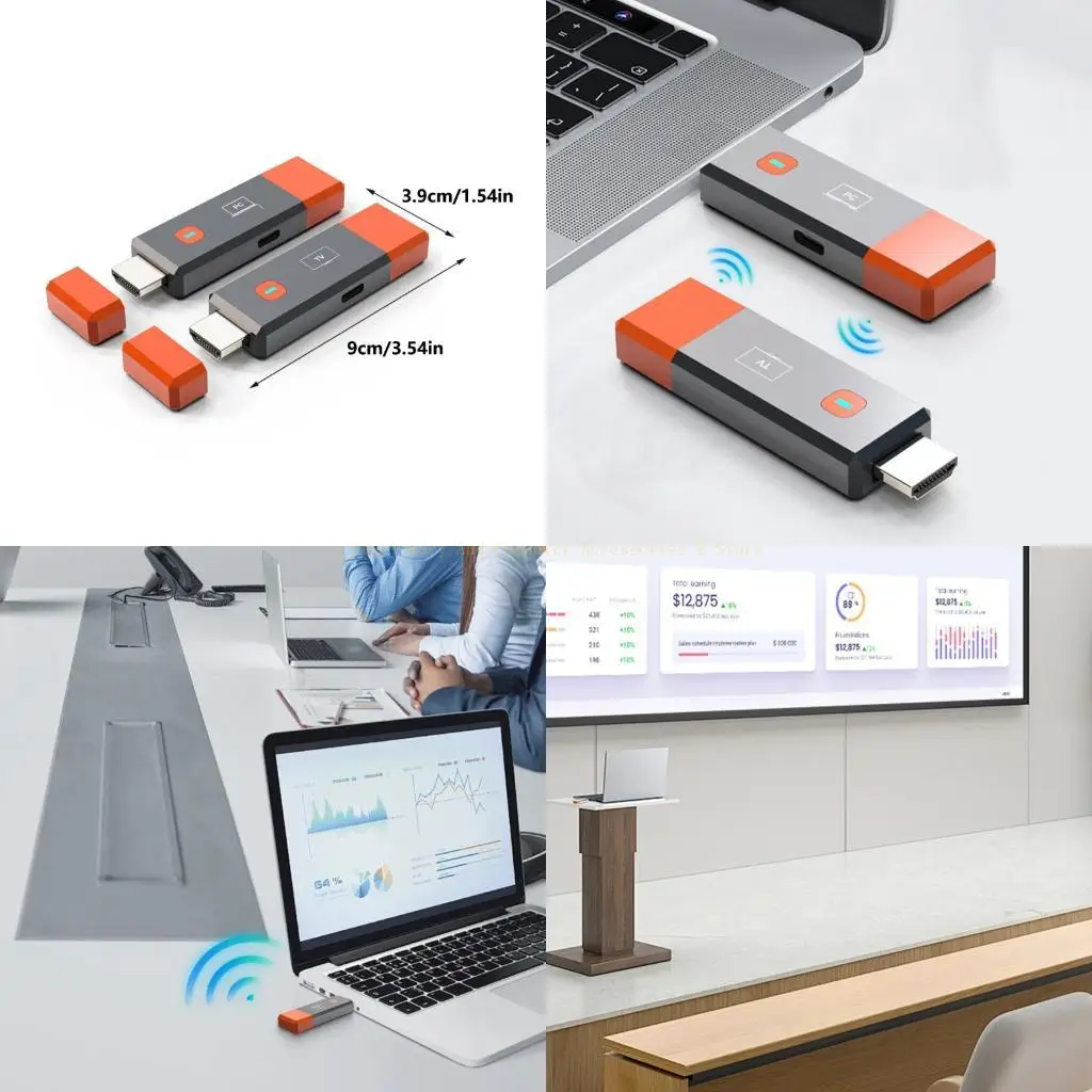 

Wireless HDTV-compatible Adapter 4K60hz To 1080P Converter 5Ghz Transmission For PC Gaming Consoles Projector