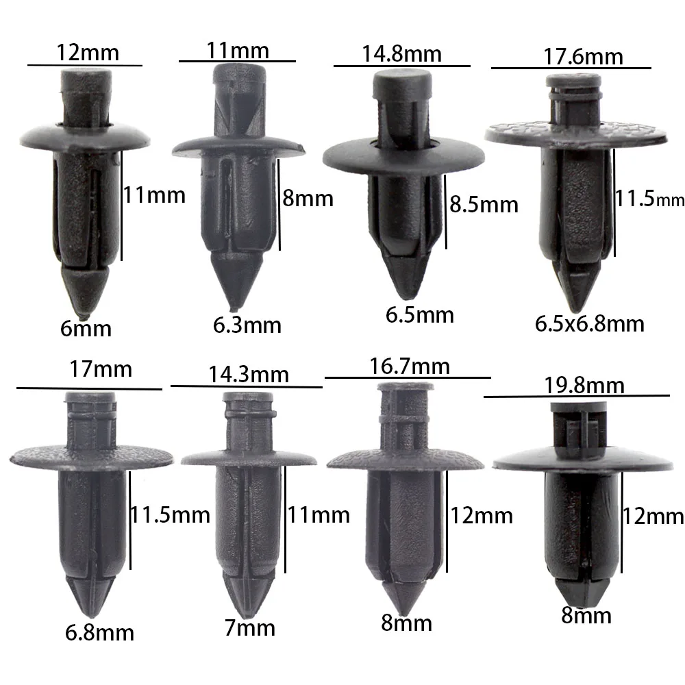 20szt 6mm 6.3mm 6.5mm 6.8mm 7mm 8mm Plastikowy zatrzask zderzaka błotnika klamra panelu drzwi do Suzuki Mitsubishi Toyota