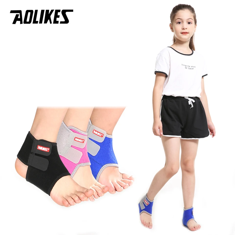 AOLIKES 1 Pair Kids Ankle Strap For Cycling Running Gym Children Sport Ankle Brace Support Guard Protector Boy Girl tobillera