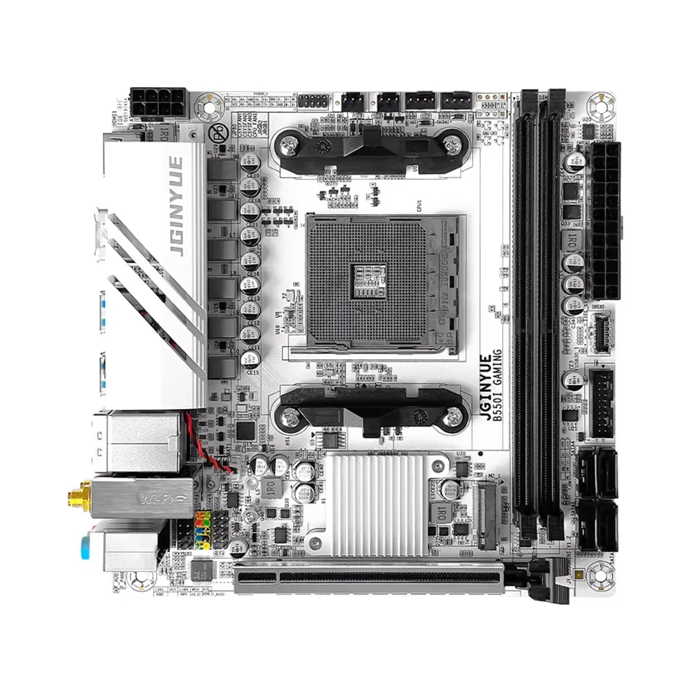 JGINYUE B550 AM4 mini ITX Motherboard V1.8 supports Ryzen 4000/5000 series DDR4 RAM Desktop PCIe4.0  WiFi6 BT5.2