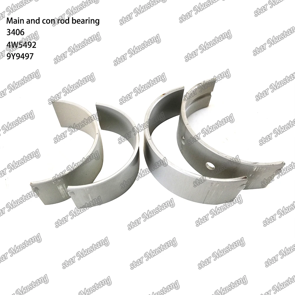 3406  Main Bearing and Connecting Rod Bearing 4W5492 9Y9497 Suitable For Caterpillar Engine Parts