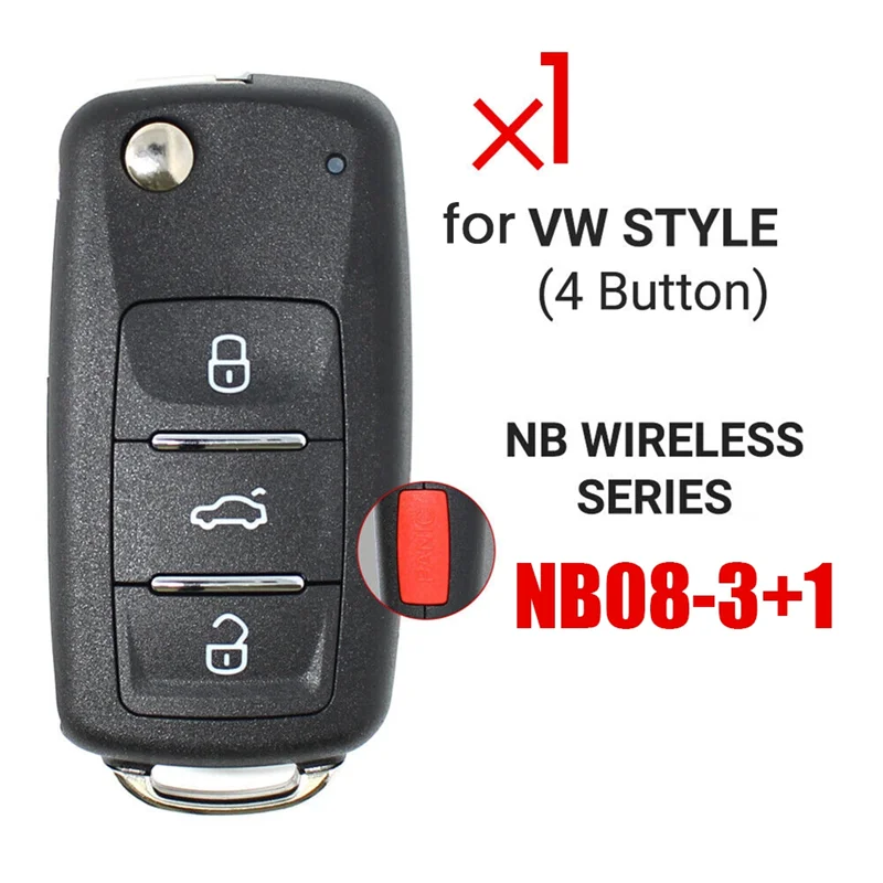 KEYDIY NB08-3+1 KD Remote Control Car Key Universal 4 Button for KD900/KD-X2 KD MINI/ KD-MAX for VW MQB Style