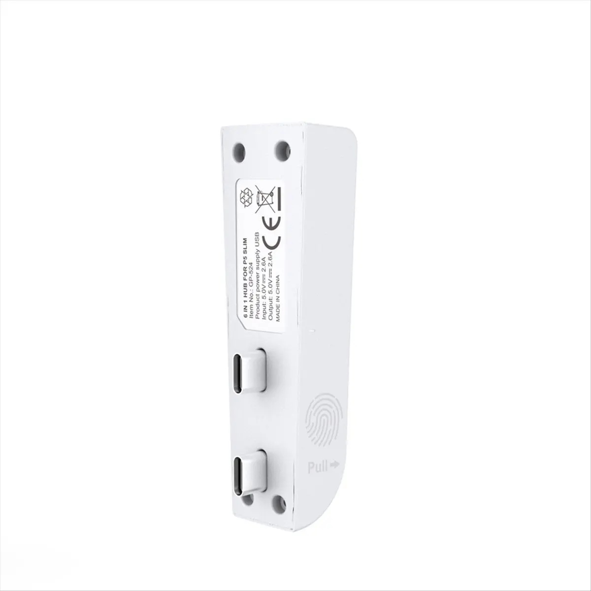 SCLS For Slim 6-In-1 USB 2.0 HUB Data Transfer Extender USB Multi-Function Portable Splitter,White