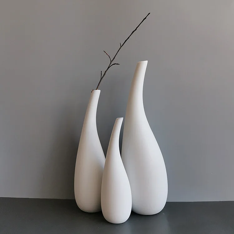 

Креативная матовая керамическая ваза ручной работы, мягкое украшение для шкафа, книжный шкаф, украшения для дома, различные стили, черный и белый
