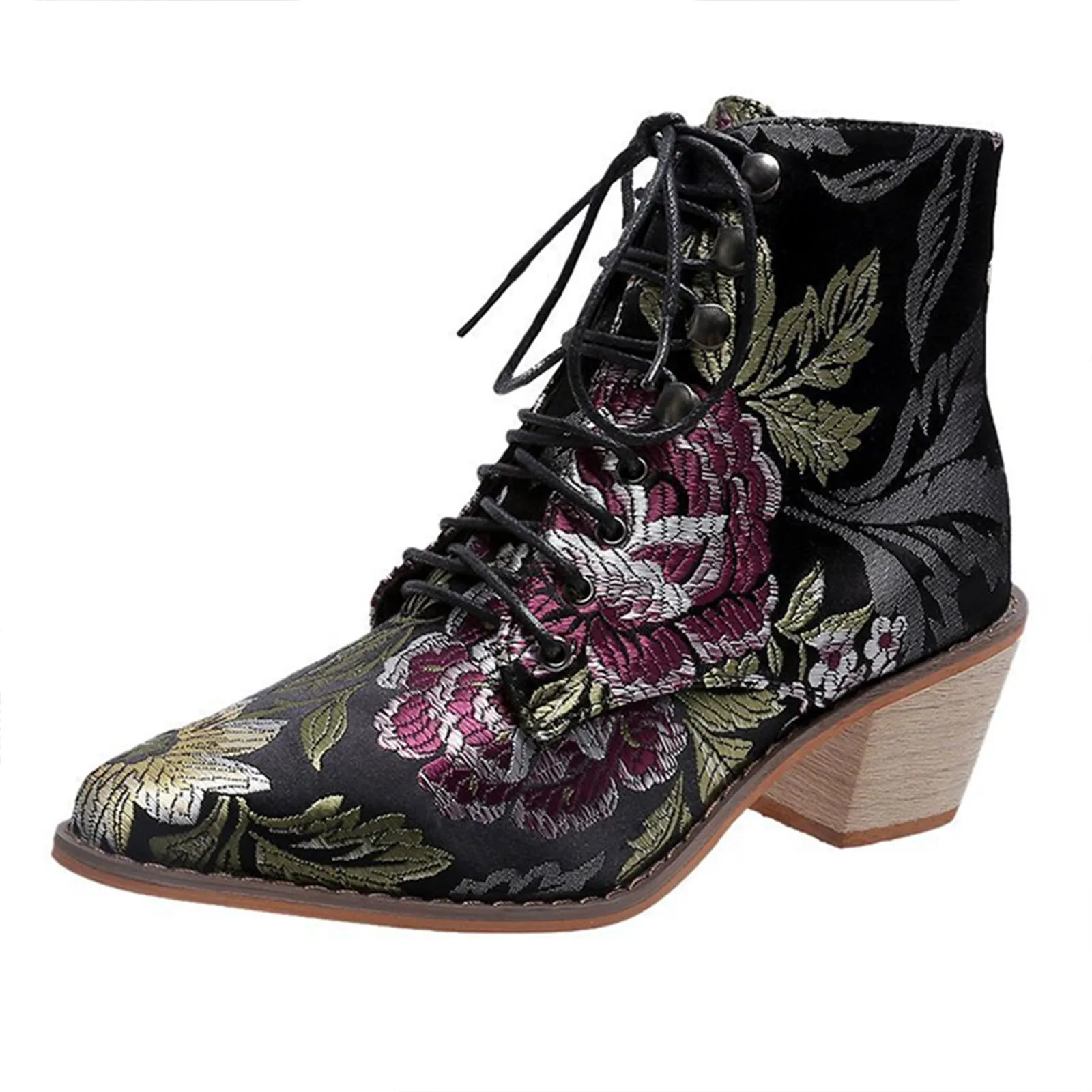 Women’s Ethnic Embroidered Ankle Boots 5