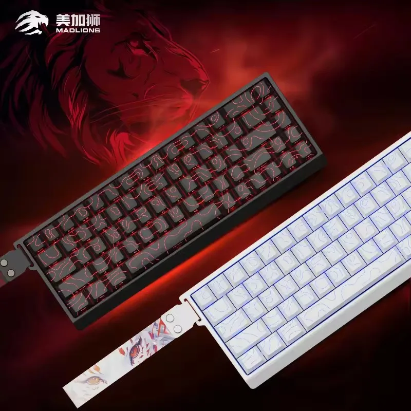 

Флагманская игровая механическая клавиатура Madlions, проводная клавиатура MAD68 60He HE PRO MAD68 he, аксессуары для геймерских ПК, клавиатура