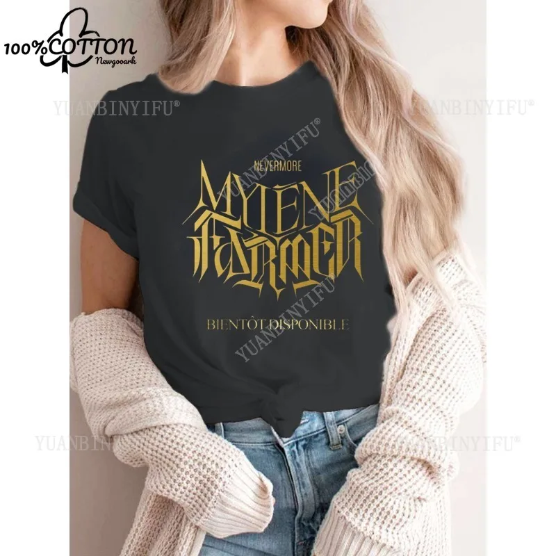 Mylene-Farmer Nevermore Tour Essential T Shirt French Singer Actress Summer Short Sleeve Tee Tops Casual Camisetas Streetwear