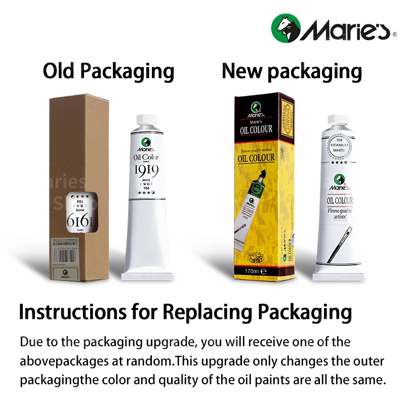 170 مل دهانات زيتية ماري بريميوم، احترافية لجميع الألوان، أصباغ زيتية للرسم على القماش، أنبوب الفنان المبتدئ للبالغين (5.95 أونصة)