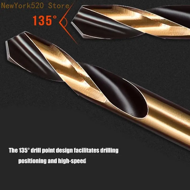 

N84C 6Pcs Double Headed Auger Drill Bits For Metal Stainless Steel Drilling