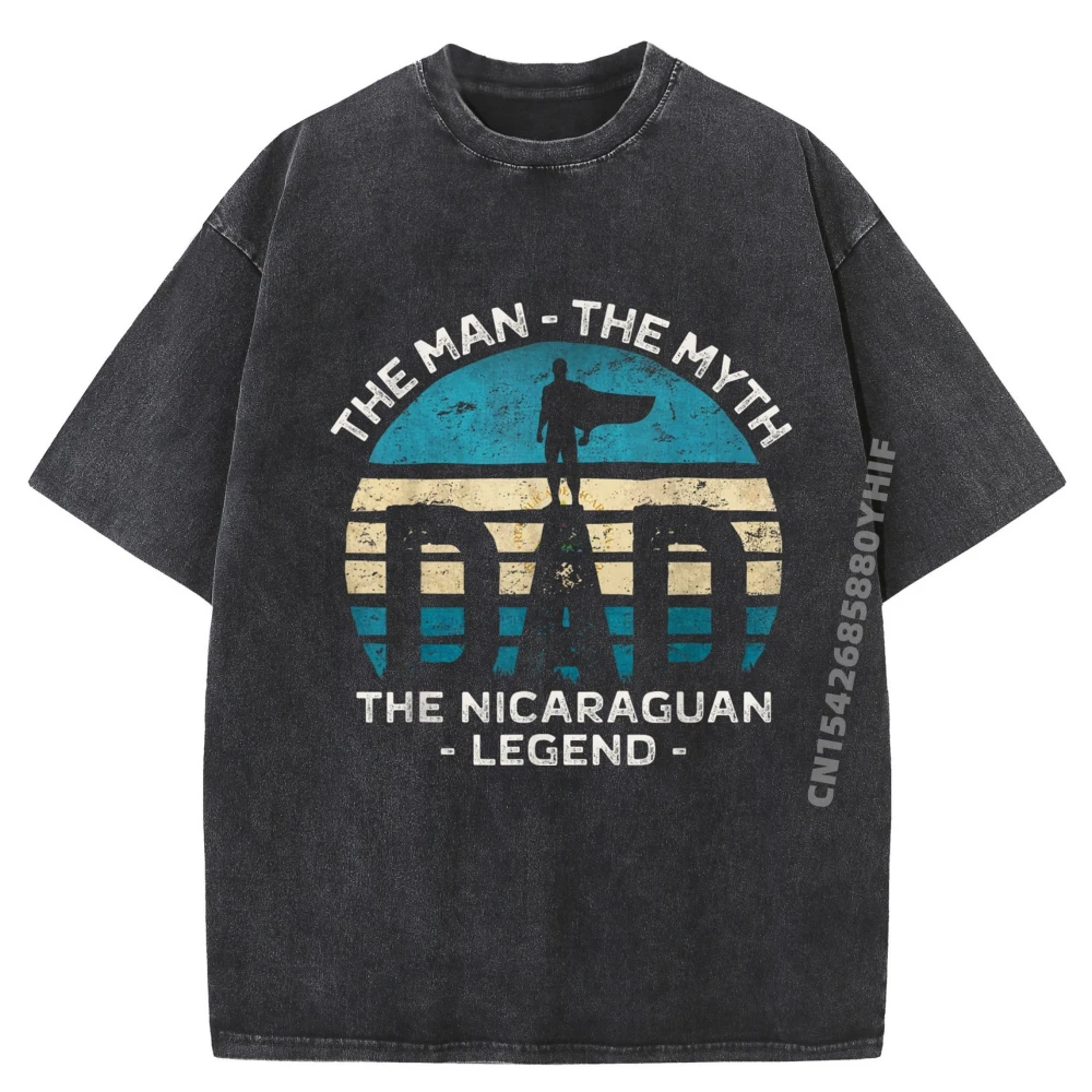 

Dad The Man The Myth The Nicaraguan Legend Nicaragua Mens Shirts Graphic Tee Breathable Washed New In Tops And T-Shirts Slogan