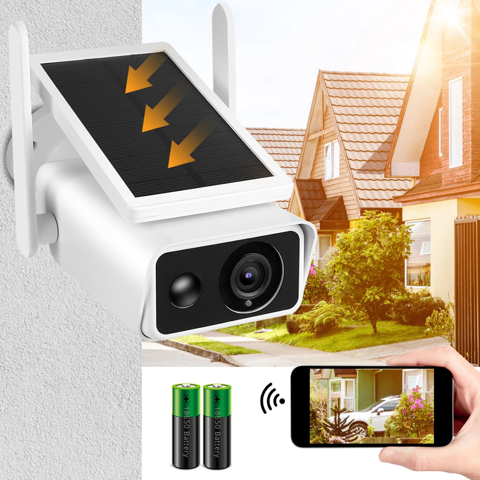 Wireless Solar Camera Surveillance Rainproof Remote Night Vision Waterproof CCTV IP Camera 1080P Outdoor Monitor Battery Powered