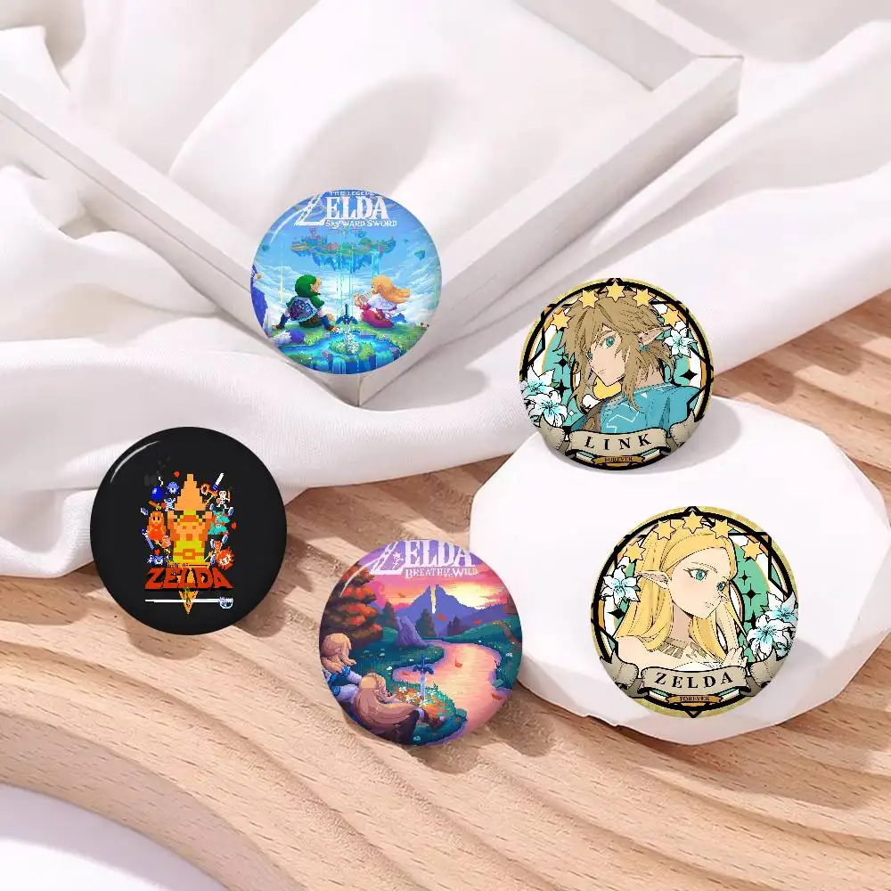 Video Game Legend Z-Zeldas 32/44/58MM Customizable Button Pins Cute Funny Creative Badge Jewelry Decor Gifts for Friends view 4