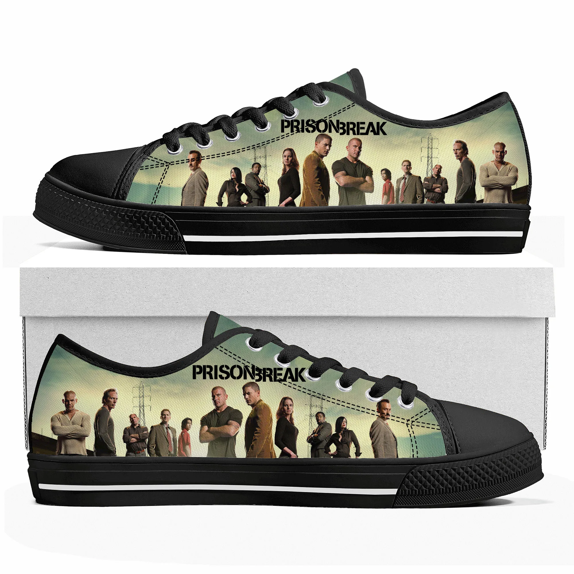 Prison Break Low Top Sneakers Mens Womens Teenager Canvas High Quality Sneaker Casual Custom Made Shoes Customize DIY Shoe