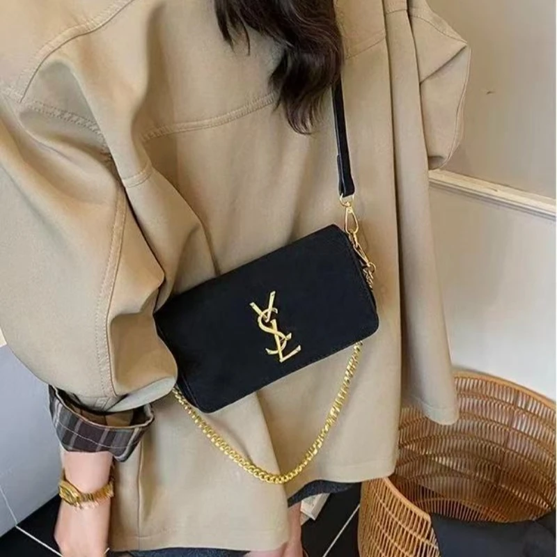 

Premium women's messenger bag large capacity texture shoulder small square bag chain commuter mobile phone bag women