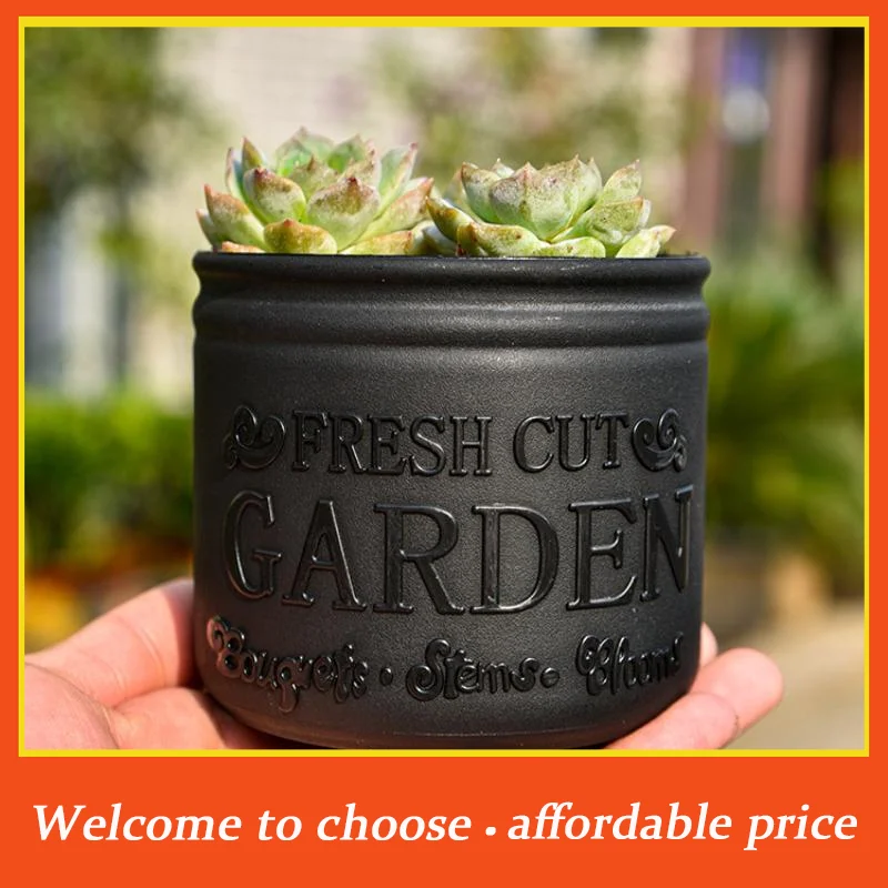 {}Flower Pot Round Planters Succulents Plant Pot Office Desktop Balcony Home Garden Decoration Outdoor Potted