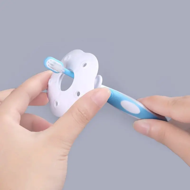 Baby Toothbrush Set Infant Brushing Teeth Tongue Training Safety Cover Design Soft Healthy Teether Toddler Care A2UB