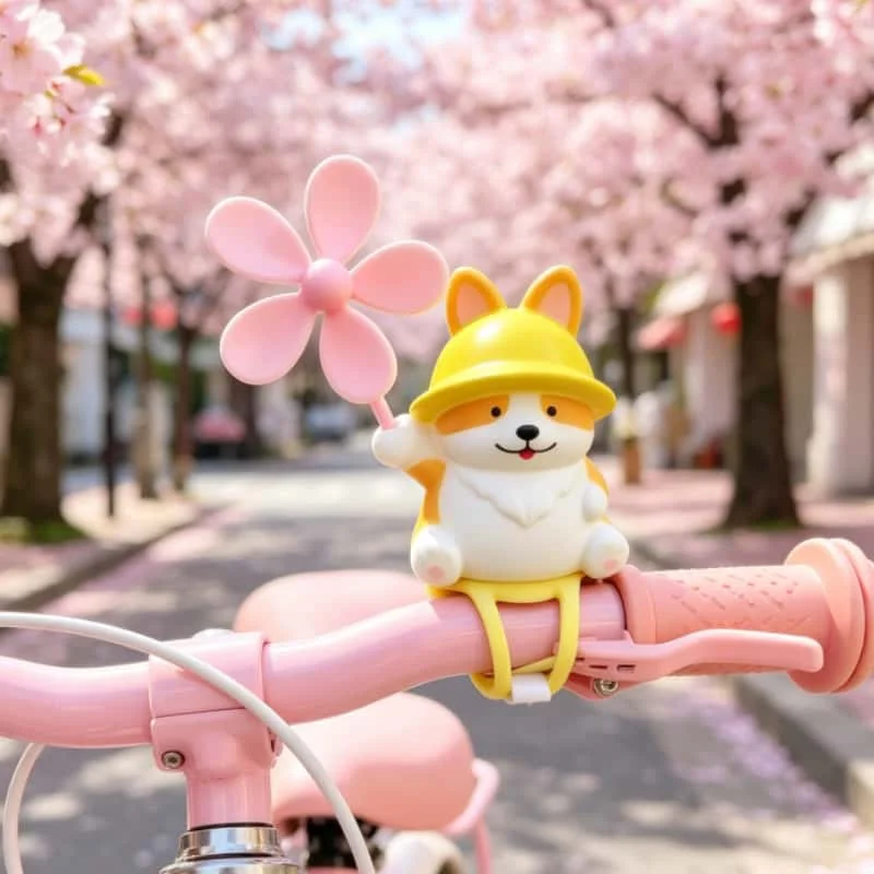 Cute Animal Windmills Electric Bike Ornaments - Unique Bicycle Decorations Riding Accessories - view 4