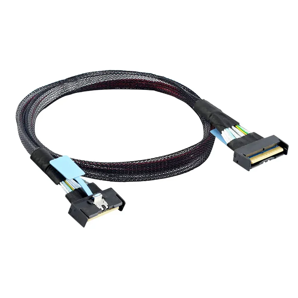 Imagem -04 - Slim Sas Mcio 74pin para Mcio 74pin Dados do Servidor Cabo Adaptador de Alta Velocidade Pcie5.0 32gbps Personalizável 05 07 m 85ohm