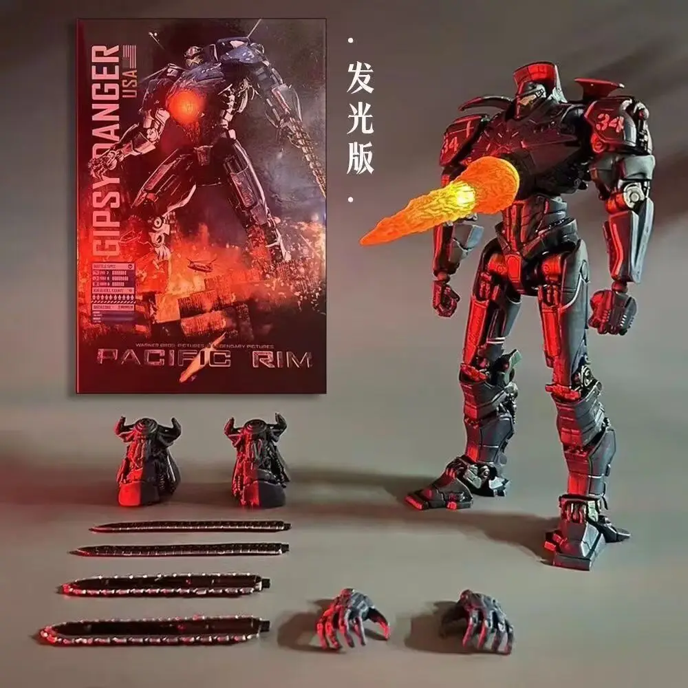 Pacific Rim Deluxe Light Edition Gipsy Danger Action Figure Limited Movable Obsidian Fury Mecha Model Children Birthday Gift