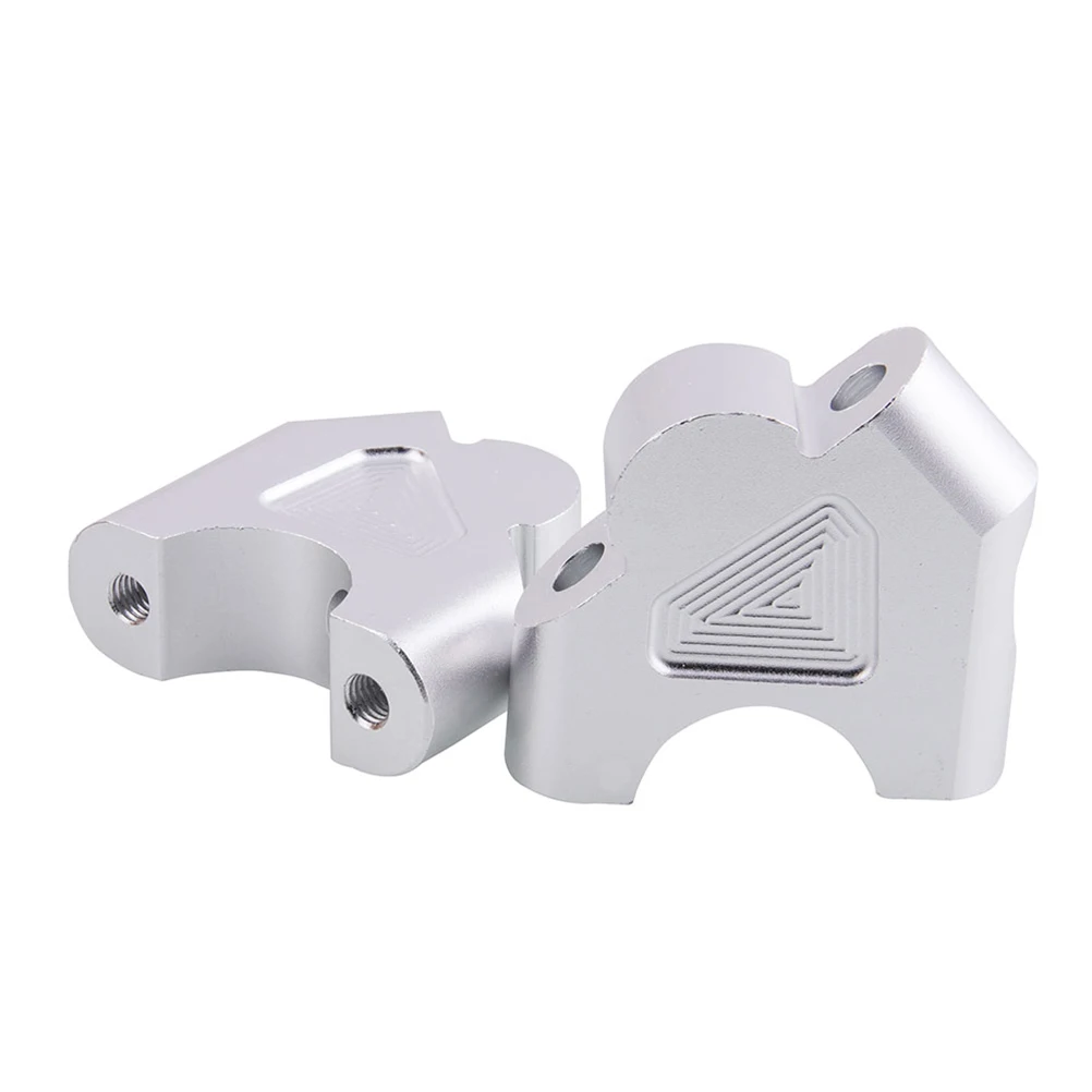 

32mm H Riser Motorcycle Aluminum Alloy Silver Pivoting for 32mm Clamp Lightweight Durable Bike Accessories Riding Gear