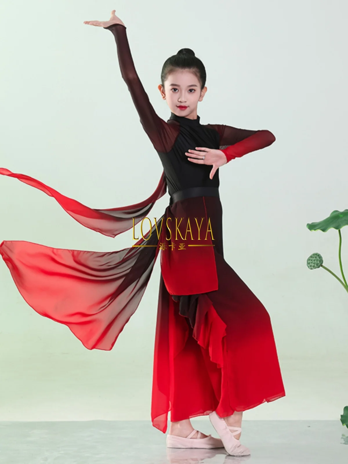 Performance clothes Female elegant practice clothes Yangge clothes Art test Fan dance