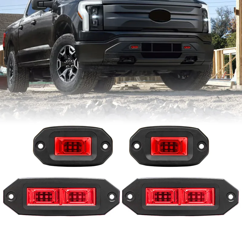 1/2pcs 4 Inch/6 inch LED Work Light Bar Recessed Mount Flood Light Driving Fog Light for 4X4 Off Road Jeep SUV UTV Boat