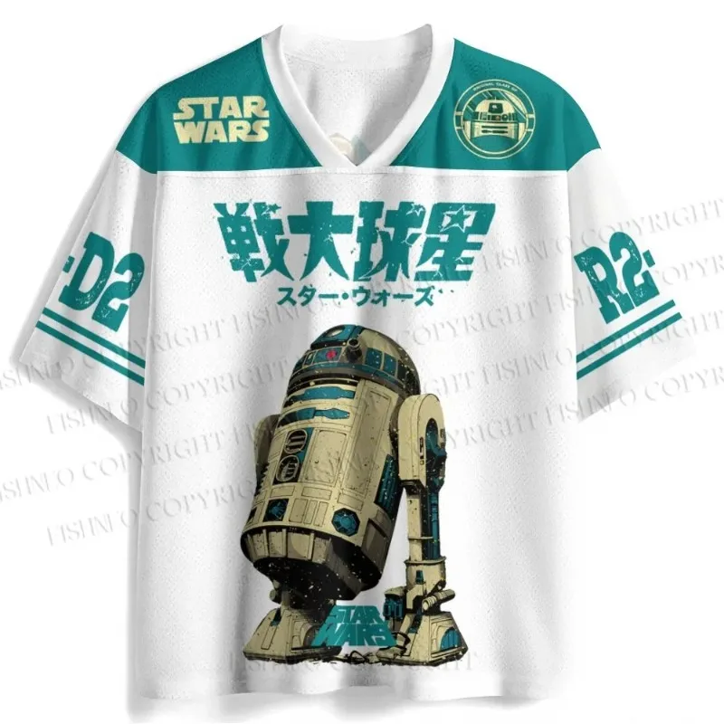 Star Wars 3D Print Jersey T-shirt Unisex V-neck Short Sleeve Tops Retro Streetwear AT-AT Graphic Tee Casual Summer Sports Shirts view 2