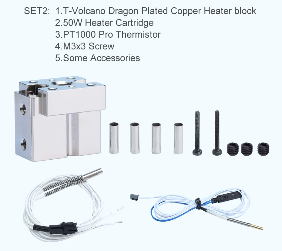Trianglelab T-Volcano Dragon Verkupferter Heizblock Kompatibel mit Trianglelab und Phaet Dragon Hotend 3D-Drucker HEIZBLOCK – Detail 7