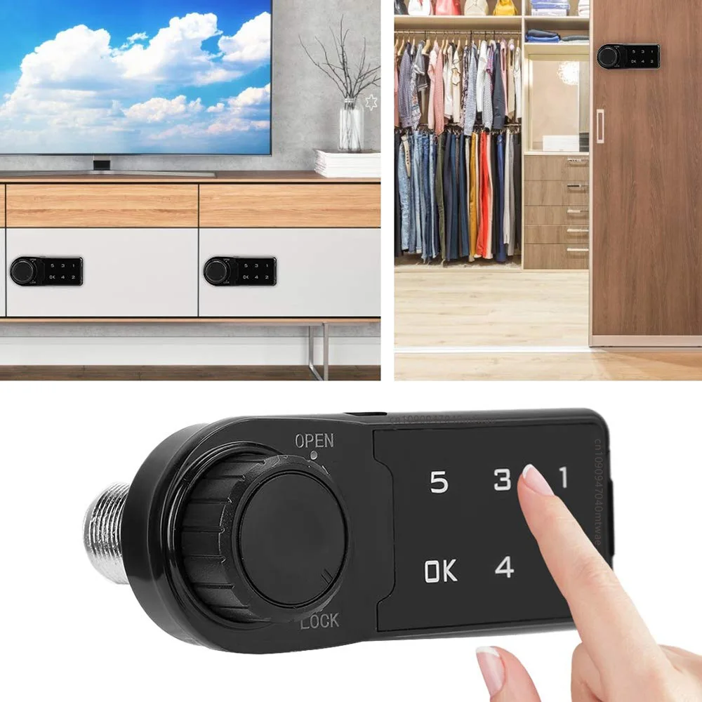 

Code Security Lock Touch Electronic Cabinet Deadbolt Lock Digital Keypad Password Keyless Entry Key Access for Doors Coded Locke