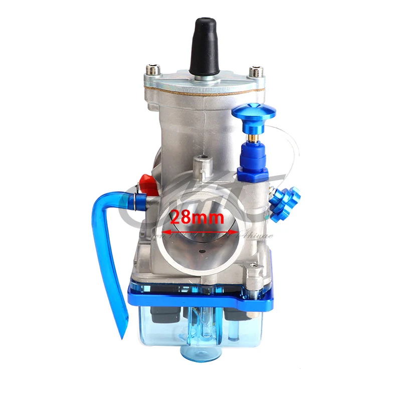 Motorcycle Carburetor PWK 21 24 26 28 30 32 34 MM for Keihin Koso OKO YZ85 Power Jet 2T 4T Blue Transparent Cover Bowl