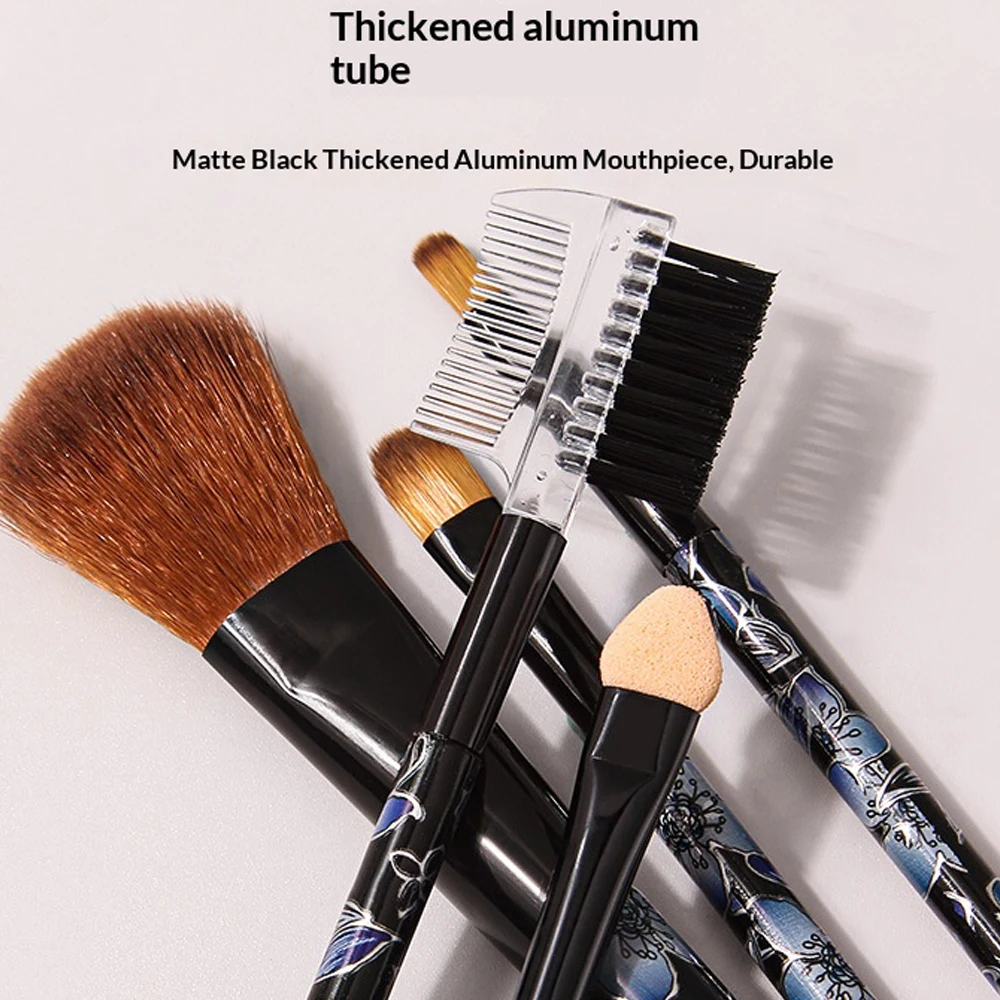 5pcs Mini Portable Makeup Brush Set Foundation Powder Eye Shadow Blending Travel Kit