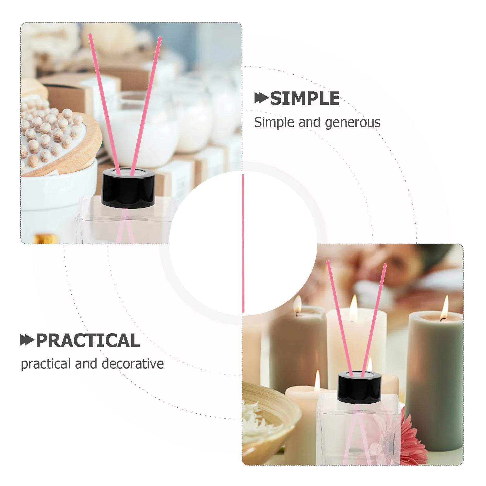 

100 Pcs Rattan Aromatherapy Fiber Stick Essential Oil Diffuser Oils for Diffusers Home Sticks
