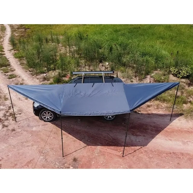 Premium Accessory Wall 180 Degree Car Side Awning 2m 2.5m Size SUV 4x4 Off-Road Camper Roof Tent with LED Lights