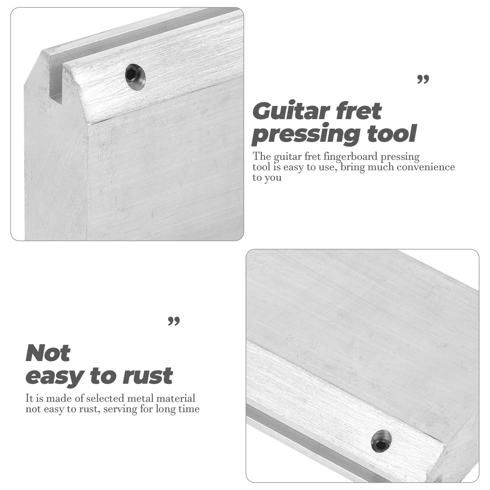 

1 set 1 Set Metal Guitar Fretboard Press Tool Lightweight Portable Simple Design Fret Pressing Tool For Electric Bass Guitar