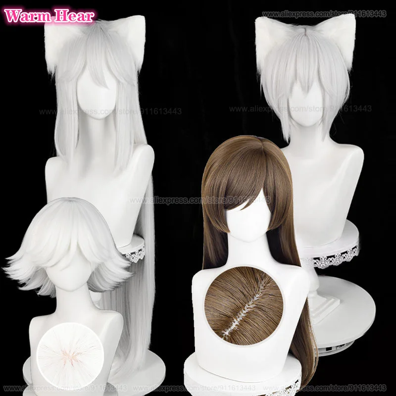 

Anime Synthetic Mizuki Tomoe Momozono Nanami Cosplay Anime Wig 30cm/98cm Wigs With Ear Heat Resistant Hair Halloween Party Wigs