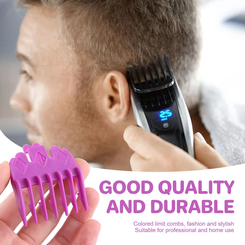 2 قطعة/المجموعة مقص الشعر دليل مشط أداة تهذيب اللحية مشط المتقلب رئيس ماكينة حلاقة مشط استبدال المقص شفرة تقطيع كم