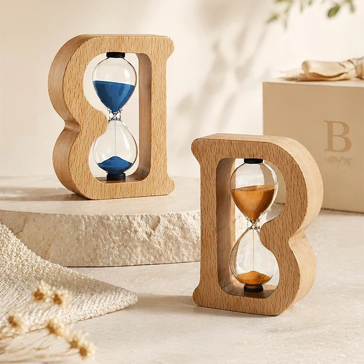 3/5 Minute wooden frame Hourglass Sand Timer Kitchen School Modern Crystal Hour Glass Sandglass Sand Clock Tea Timers Decoration