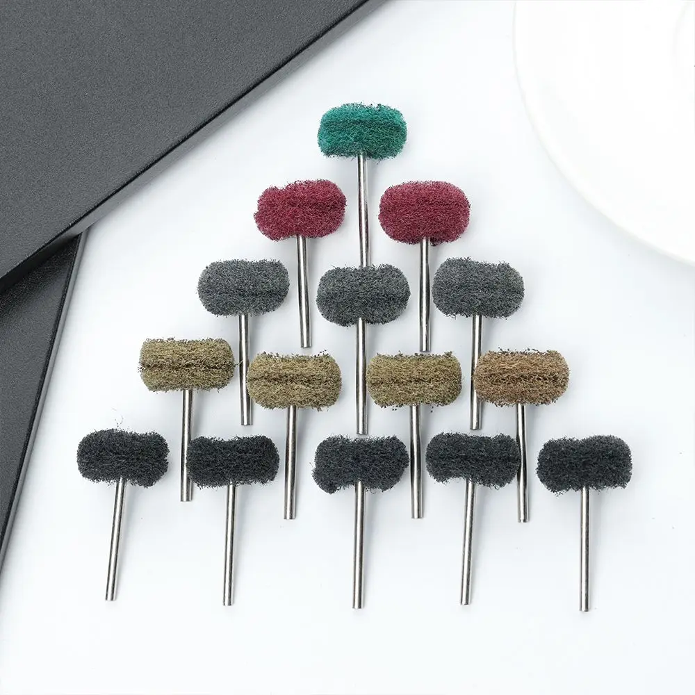 10pcs Mini Drill Abrasive Brush Nylon Buffing Polishing Wheel with 3mm Shank for Dremel Rotary Tool Accessories Set