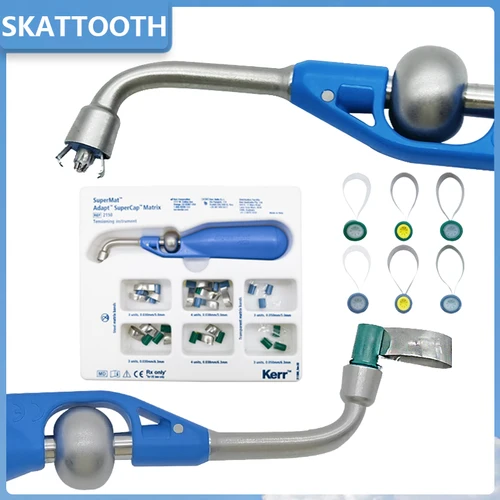 Kerr-Juego de cajas de bandas de matriz Dental 2150, súper estera para sistema de matriz SuperCap, Material de repuesto de matrices metálicas contorneadas de doble cara