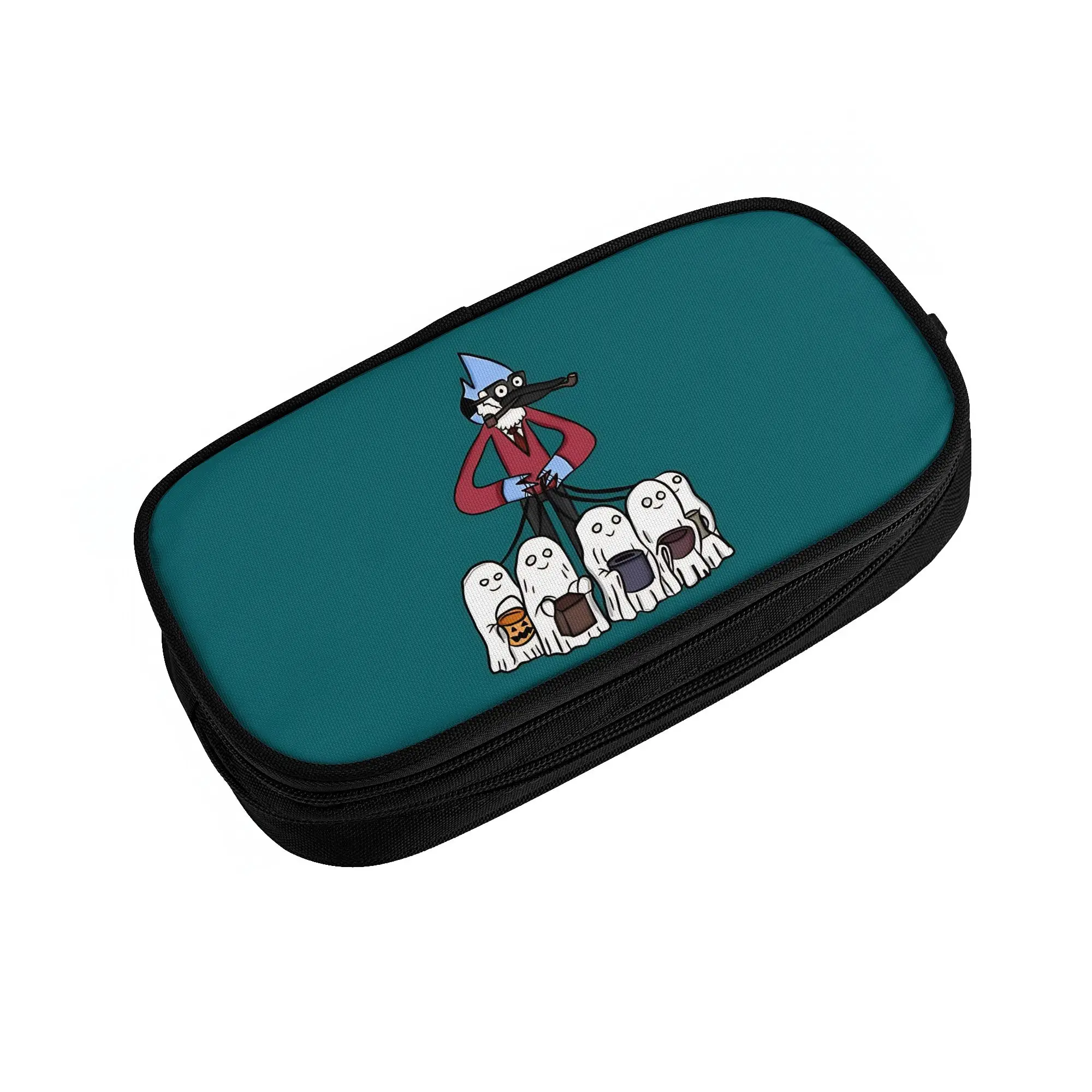 1 piece Stylish blue bird Pencil Case Teen Pen Bag R-Regular show School Stationery Bag