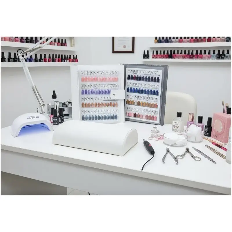 48/96/144/192 색상 자석 팁 네일 아트 샘플 북 매니큐어 색상 테스트 보관 북 대형 아크릴 작품 디스플레이 색상 카드