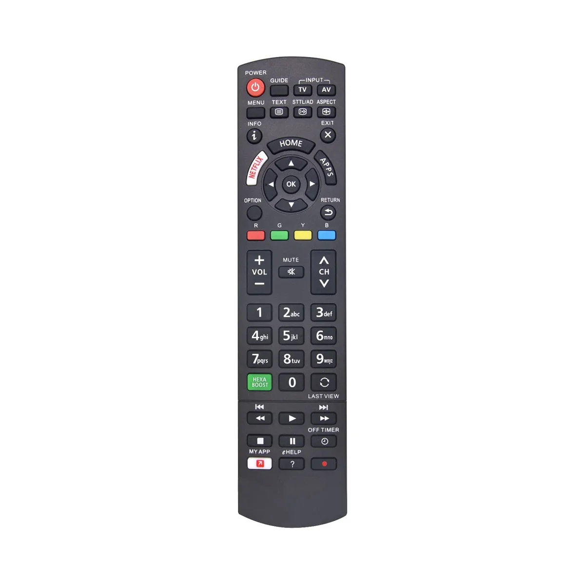 Universal Remote Control for Panasonic TV Remote Control for Panasonic Viera LCD LED 3D TV with Netflix, My App Buttons