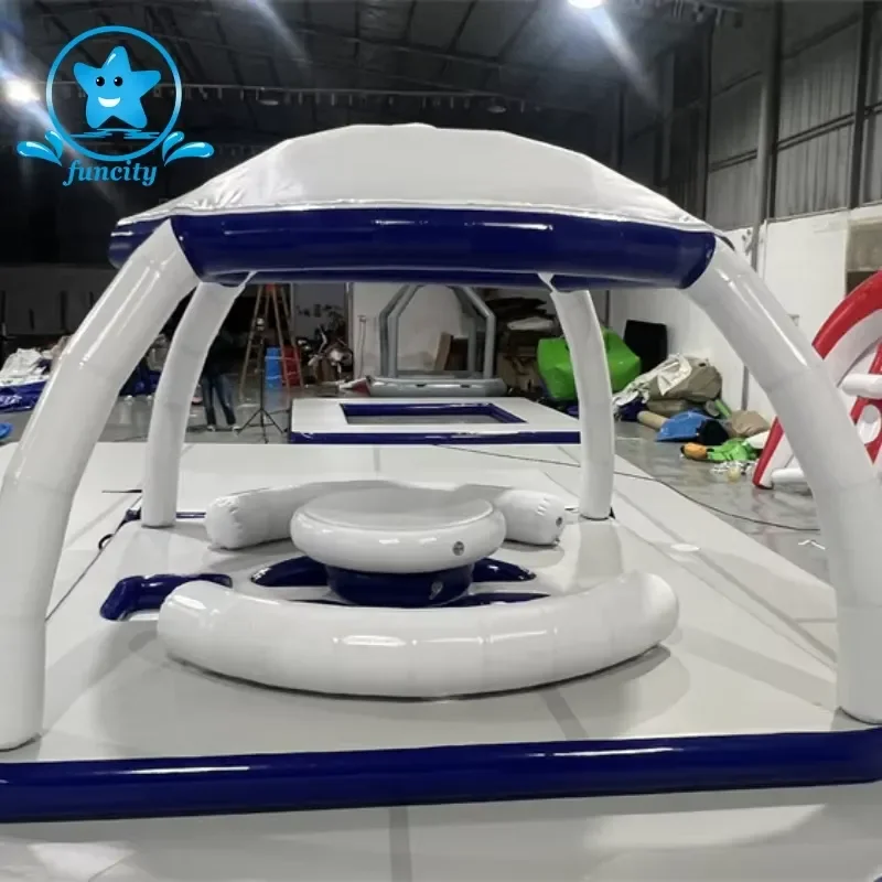 Commercial Water Beach Amusement Park Inflatable Water Toys Island Floating
