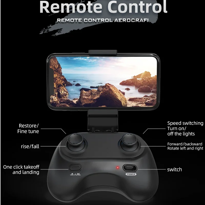 2.4G RC 4CH Helicopter HD Aerial Photography 3 Gears Gesture Remote Control Aircraft Cool Lights Children's Toy Model Boy Gift