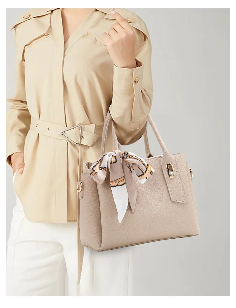 Aidrani Damenhandtasche aus echtem Leder mit Top-Griff, modische Rindsledertasche mit großem Fassungsvermögen 2026 – Detail 2