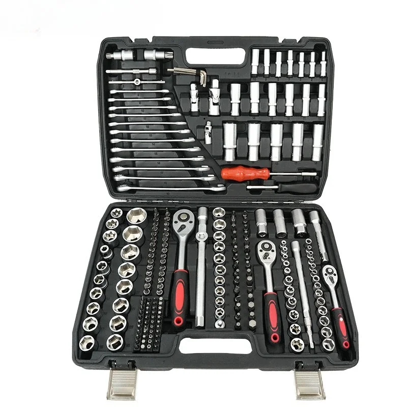 2026 Multifunctional Sleeve Ratchet Dual-purpose Wrench 72 Teeth Home Auto Repair Toolbox Hardware Set