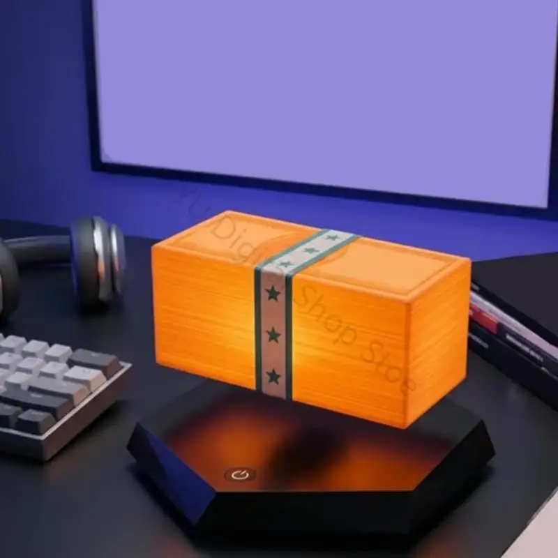 96BA Floating Dollar Bill Lamp With Warm Light Perfect For Gamers Room Decor