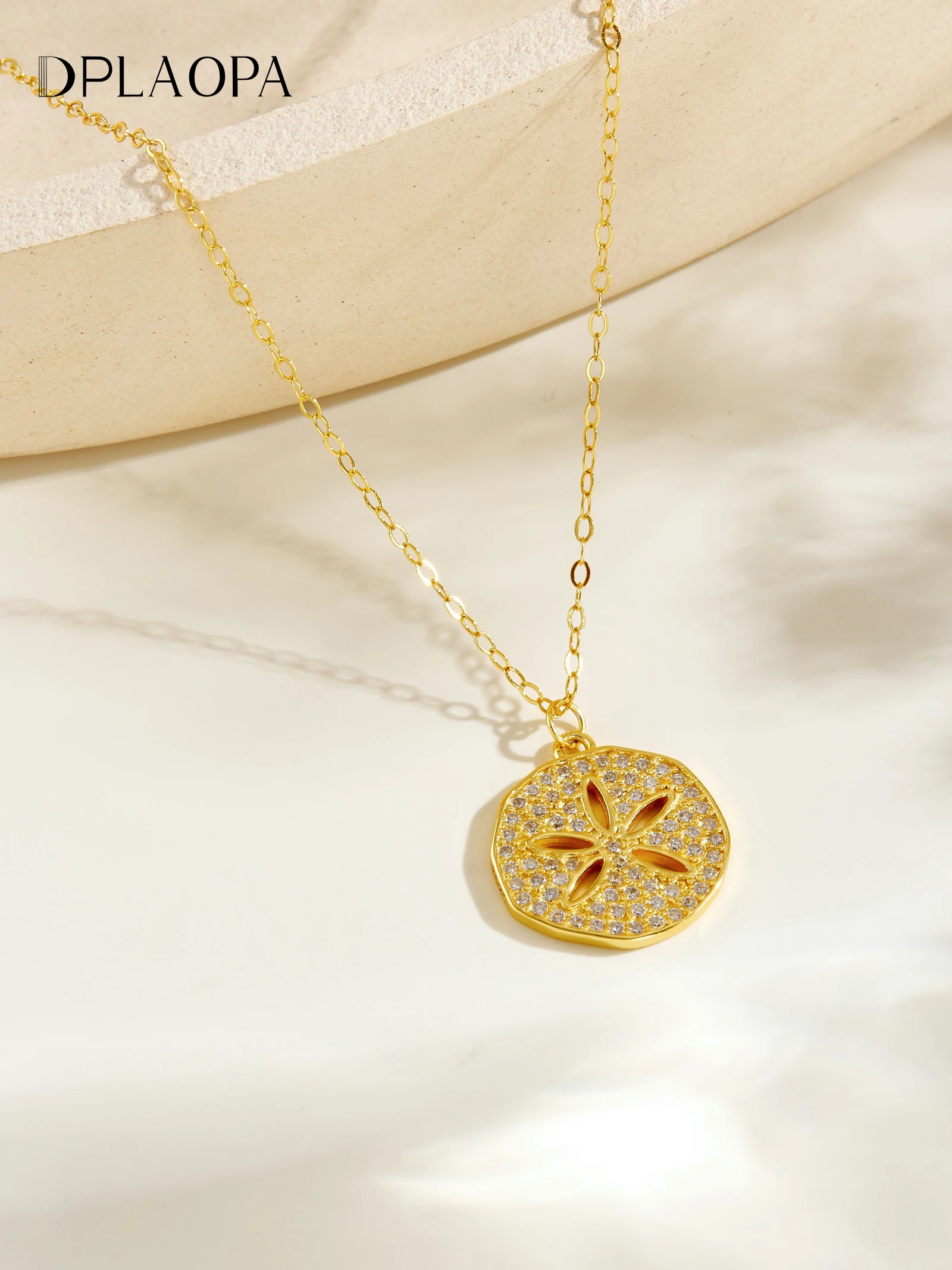 

DPLAOPA стерлингового серебра 925 пробы, прозрачный кулон с цирконом CZ, длинная цепочка, женская роскошная мода, изысканные элегантные юбилейные украшения