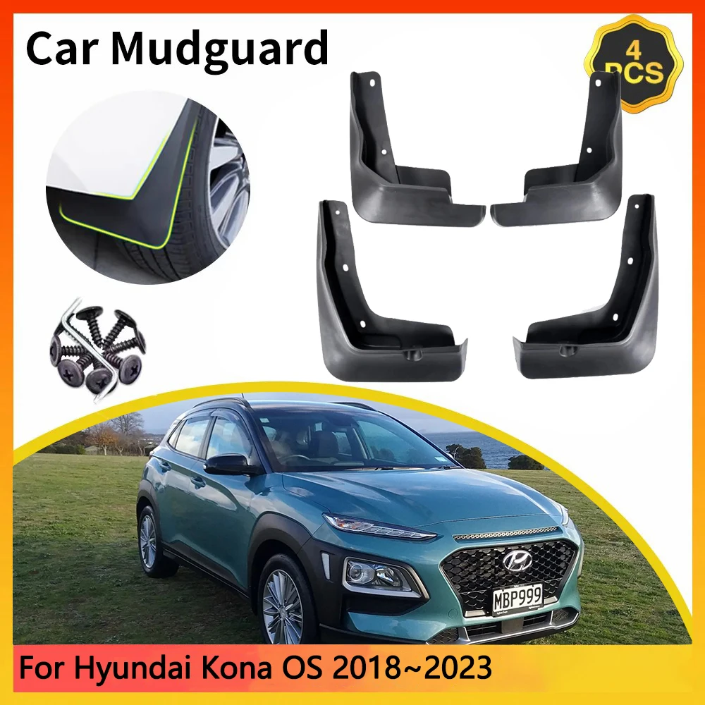 

For Hyundai Kona Kauai OS MK1 1th 1Gen 2018~2023 2019 Car Mudguards Mudflap Mudguard Splash Guards Mud Flaps Fender Auto Parts