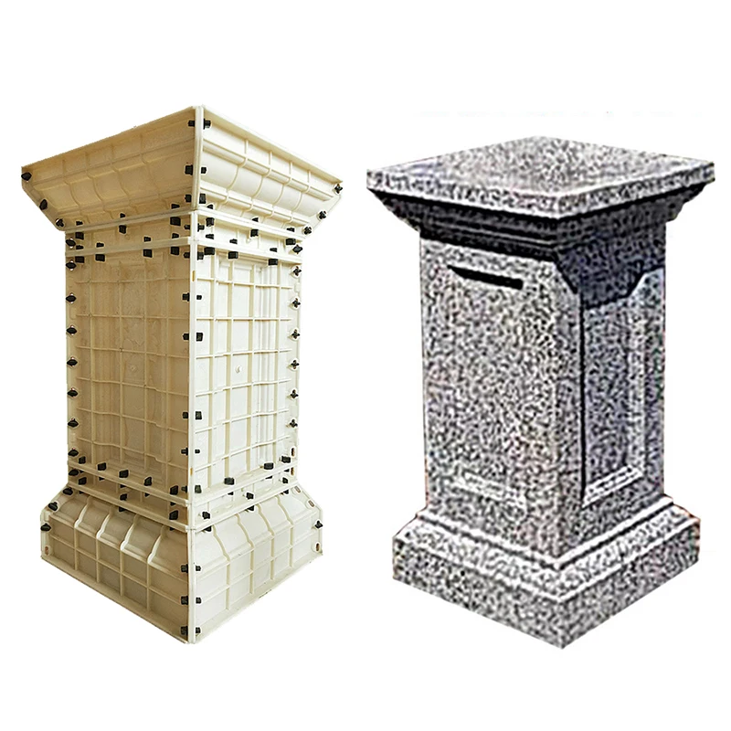 35cm 1.18 Inches Plastic Concrete Square Pillar Base Molds